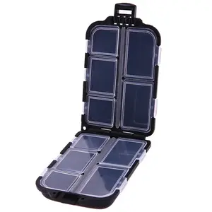10 Compartments Mini Fishing Tackle Box, Portable Fly Fishing Accessories Organizer, Spoon Lure Bait Storage Case, Anti-Drop Moisture-Proof Small Gear Box, Durable Fishing Line Hook Container, Outdoor Tackle Storage