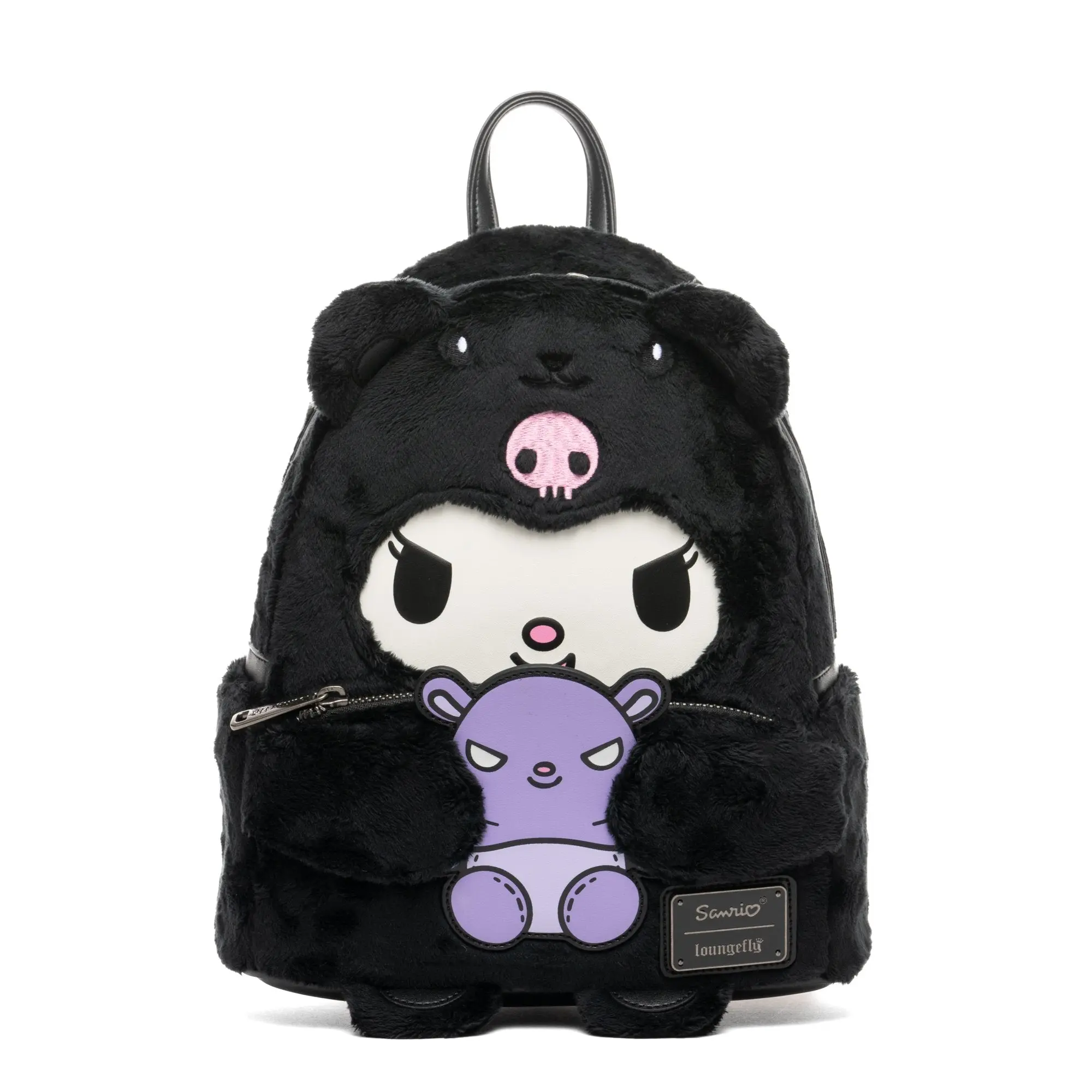 Loungefly Anime Style Sanrio Kuromi Bear Cosplay Mini Backpack - 707 Street Exclusive Functional Backpack for Luggage & Bags Use, Backpacks For School, Cute Backpacks