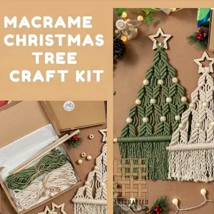 2pcs Christmas Tree Weaving DIY Kit Craft Set Family Friends Gift Perfect Festival Decoration Supplies