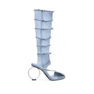 ANDREE-DENIM GLADIATOR SANDAL