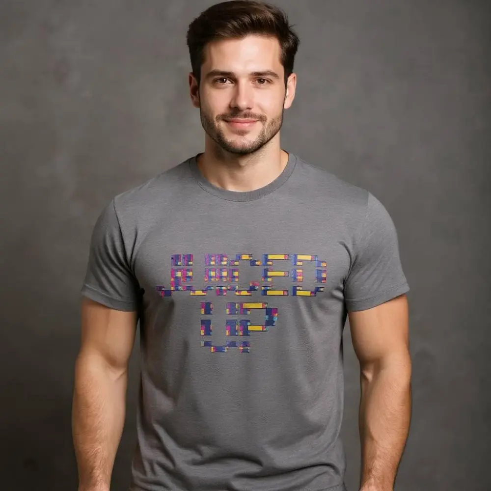 Juiced up pixel burst graphic tee, Weird Humor, Funny Shirt, Vintage Graphic Shirts for Men Women, Gen Z Shirt, Meme Shirt