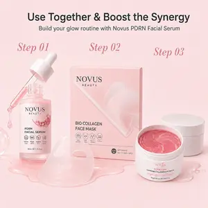 NOVUS Beauty Ultimate Glow Skincare Bundle | PDRN Serum + Bio Collagen Face Mask + PDRN-Caffiene-Collagen Eye Patches