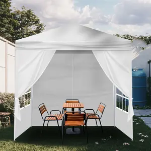 Outdoor Party Tent, Patio Canopy Tent Gazebo with Removable Sidewalls Instant Event Tent for Cater Events Wedding Birthday Pavilion Beach BBQ (6.5'x6.5')