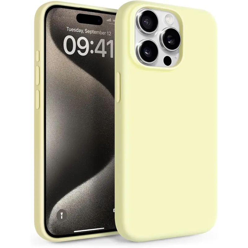Phone case for iPhone 17 16 15 14 13 12 11 Pro Max plus Case with Camera Control Button, Solid Color Liquid Silicone Case for Women Girls Men Anti-Scratch Lining Shockproof Drop Protective Cover