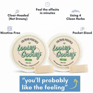 Loosey Goosey 2 PACK All Natural Calming Pouches with Ashwagandha For Ultimate Relaxation with All Natural Ingredients