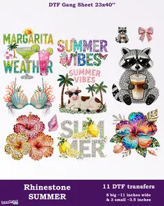 Faux Rhinestone Summer DTF Gang Sheet