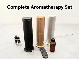 Remote-Controlled Mist Aroma Diffuser with 3 Premium 20ml Oils - Ultra-Quiet Eco-Friendly for Home/Office