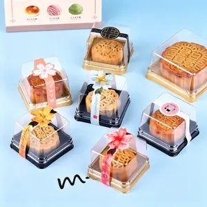 Individual Round Clear Blister Packaging Boxes, Single Pack Dessert Containers for Egg Yolk Pastry, Mooncakes, Snow Mochi & Sweets