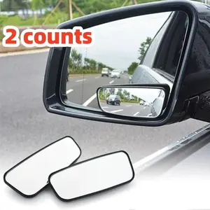 Car Blind Spot Mirror Set, High Definition Anti-Glare Dual Side Auxiliary Mirrors, Universal Car Square Rearview Mirror, Adjustable Wide Angle Convex Mirror, Vehicle