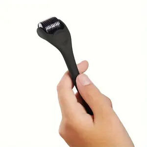 Derma Roller Titanium Microneedling Roller, Microneedle Roller Beard Roller, Matte Texture Micro Needling Roller for Men Women, Micro Needle Roller for Home Use Comfort Skincare Facial Flawless Gentle Smooth