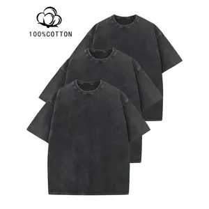 3 Pack Men Oversized T Shirts Acid Washed Unisex Tee Loose Fit Short Sleeve Casual Streetwear Baggy Basic Tops,Baggy Basic Shirts for Daily, Skate, Hip Hop or Summer Outfits
