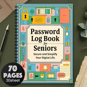 Simple Password Book, Minimalist Advanced Address Password Manager, Quick Access Website Password Storage, Home Office Internet Login Organizer