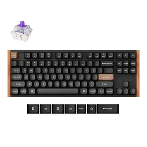 Keychron K8 HE 80% Wireless Mechanical Keyboard – RGB, Hall Effect Magnetic Switch, Rapid Trigger, QMK, Aluminum-Wood Frame, Mac/Win/Linux