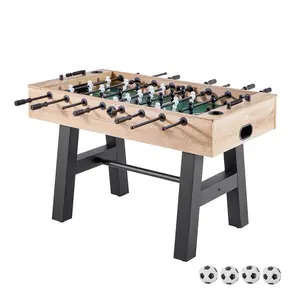 VEVOR Foosball Table, 55 inch Standard Size Table, Indoor Full Size Foosball Tables for Home, Family, and Game Room, Durable Soccer Set, Includes 4 Balls, Score Keeper, and 2 Cup Holders