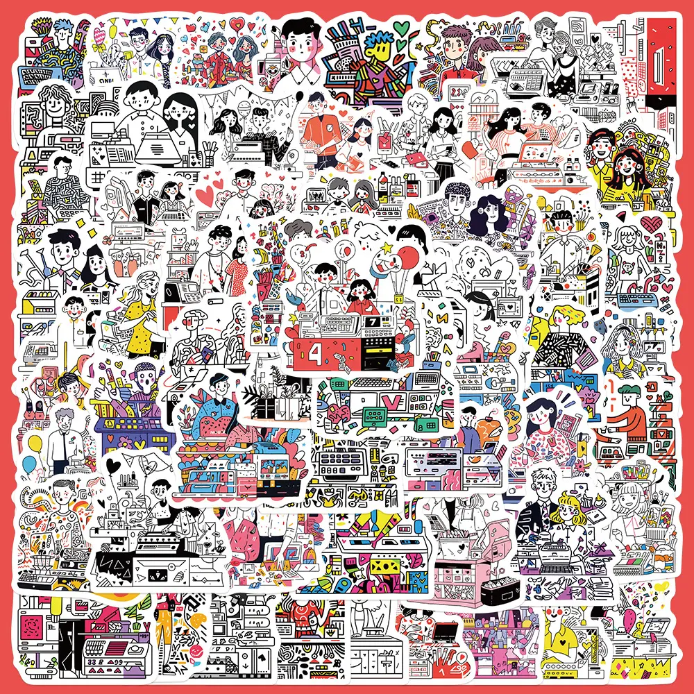 60 Sweet Couple Everyday Character Stickers, Sticker Decals, Suitable for Scrapbooks, Diaries, Laptops, Water Bottles, Cars, Car Decal, and Other Faith-based Designs—gifts with Positive Messages.
