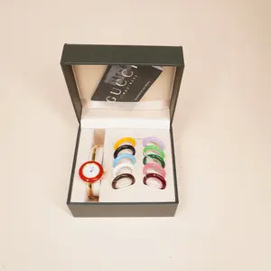 Pre-owned GUCCI GG Vintage Interchangeable Bezel Watch size 6