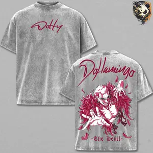 Donquixote Doflamingo Washed Tee – One Piece Anime Manga T-Shirt, String String Fruit Ito Ito no Mi Parasite Control Birdcage Awakening Power Manipulation Combat Technique Vintage Graphic, Anime Battle Streetwear Oversized Tee for Hardcore Fans