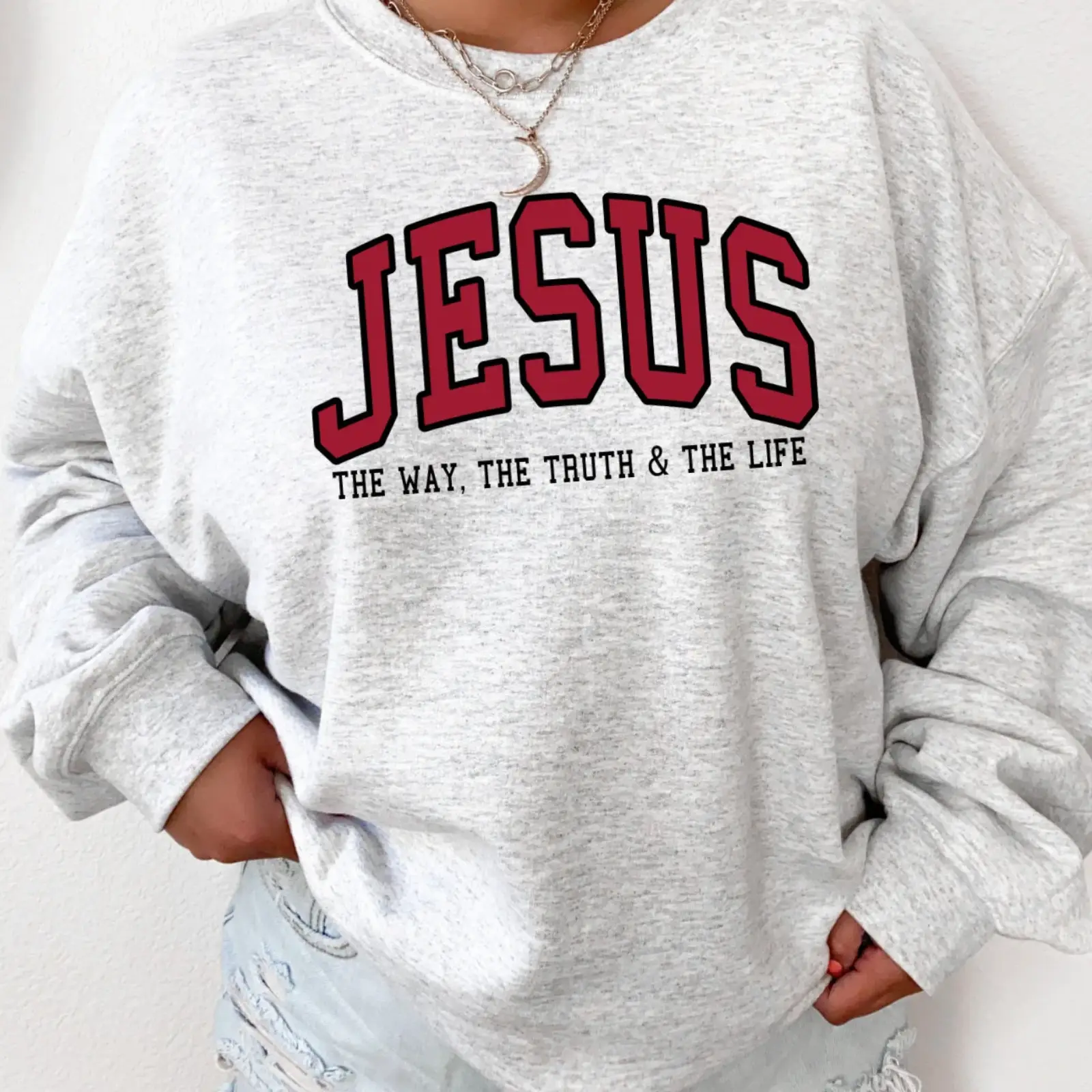 Christian Sweatshirt Jesus Sweatshirt Faith Sweatshirt - Trendy Crewneck Love Like Jesus Pray Sweatshirt