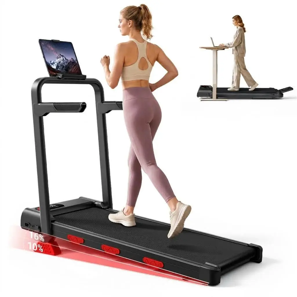 Umay Incline Treadmill, Incline Walking Pad Treadmill with 300 LBS Capacity for Home and Office， Home Workout Machine treadmills for home