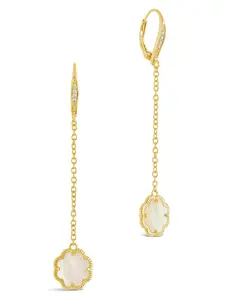 Rose Petal Long Drop Earrings