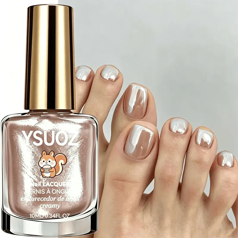 Summer Nude Pearlescent Nail Strengthener – Natural, Quick Drying, and requires no UV lamp; brightens nails. Perfect for busy days and parties; suitable for both hands and feet—ideal for a summer beach look. Nail Care Product Nail Enhancer