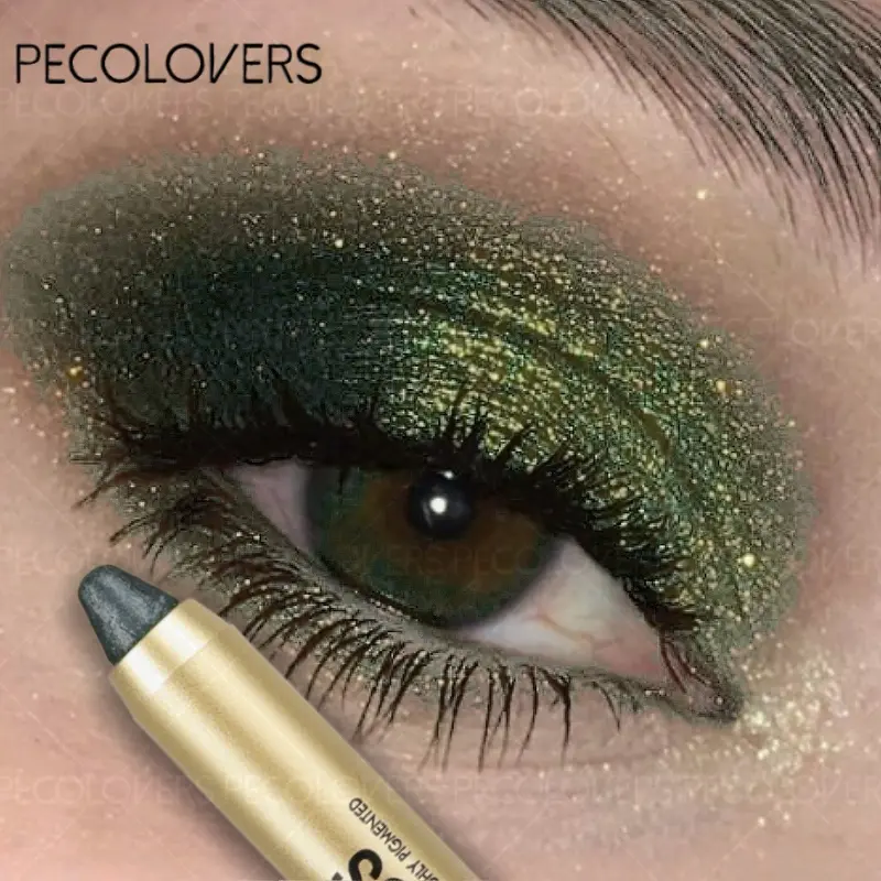 1PC Pearly Glitter Eyeshadow Stick - Highly Pigmented Makeup Pen for Mesmerizing Eyes - Longwear, Waterproof - Matte Finish for Daily Makeup And Casual Outings, Glitter Eyeshadow Crayon, Eyeshadow Pencil Crayon