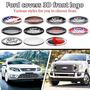 Ford Car Emblem 175x72mm, Front Hood Rear Trunk Cover, Fits Mondeo, Edge, Explorer, Focus, High-Quality Automotive Accessory, Car Decals