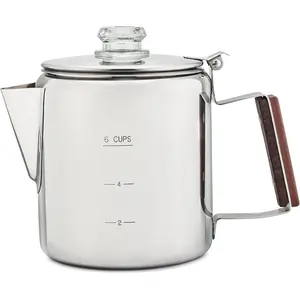 Bozeman Percolator Coffee Pot -- Coffee Percolator, Camping Coffee Pot - 's Favorite Percolator - NO  or Plastic [6 cup]