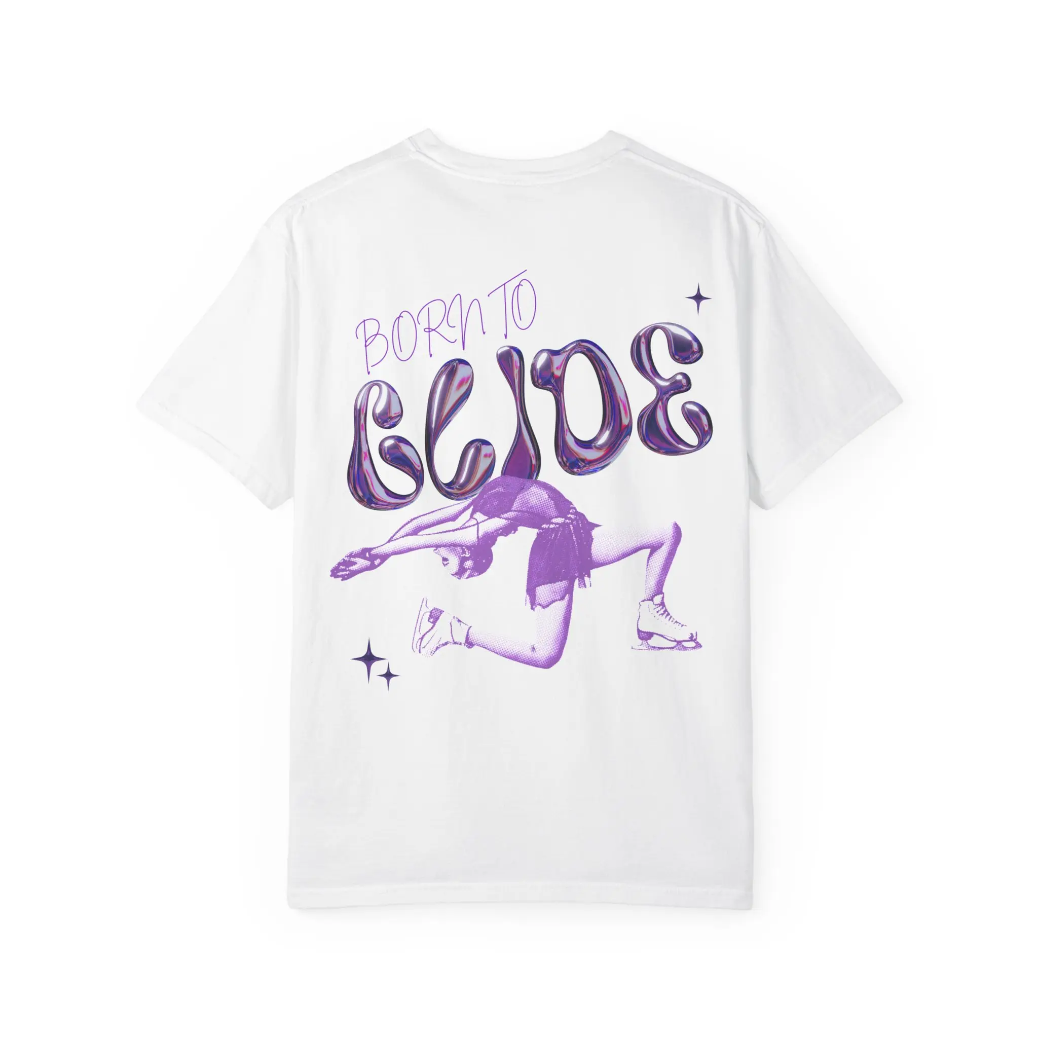 Born to Glide Figure Skater T-Shirt | ice skating purple graphic