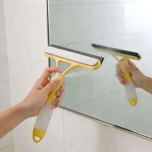 3 in 1 Spray Window Scraper Squeegee, All in One Cleaning Solution for Windows, Mirrors, Shower Doors and Cars, White & Yellow tiktokshopspringglowup