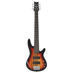 Full Size Electric Bass Guitar | H-H Pickup Sunset Color with Bag Strap & Tool Full Size Electric Bass Guitar | H-H Pickup Sunset Color with Bag Strap & Tool
