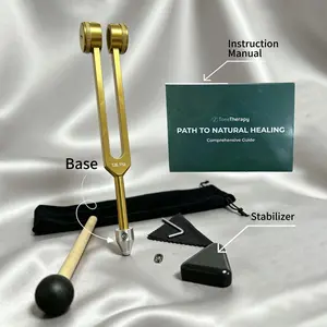 136.1hz 256hz Tuning Fork Set, Aluminum Resonance Forks, Includes Storage Bag and User Manual, Portable Tool Kit
