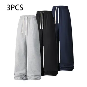 Men’s solid-color drawstring joggers, 100% polyester, street-casual loungewear, comfortable fit, casual high-waisted drawstring jogger pants suitable for all seasons, ideal for men aged 20, Thanksgiving parties, and everyday wear.