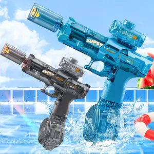 Desert Eagle Electric Water Gun with Flame Light Effect 36V Fully Automatic Continuous Shooting Remote Control for Party Gatherings and Outdoor Beach Games
