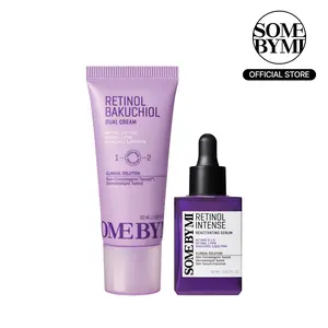 [SOME BY MI] 7 Days Glass Skin Retinol Set – Retinol Serum & Collagen Moisturizer for Pore Minimizing, Barrier & Soothing Care – Korean Skin Care