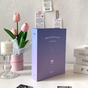 A5 Gradient Photocard Binder 160 Pockets, Korean Pop Photocard Holder Book, Photocard Album, K-Pop Album Photo Card Binder Book, 4 Photo Style Photo Card Album