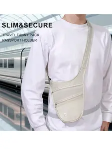 Anti-Theft Waist Pack for Travel, Hidden Underarm Pouch, European Passport Wallet, Small Crossbody Bag, Security Pocket, Travel Essentials