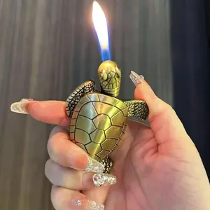 Cool Lighters Creative Soft Flame Windproof Lighters Adjustable Flame Refillable Butane for Gifts Mens Lovers Kitchen Without Butane Gas   pocket lighter