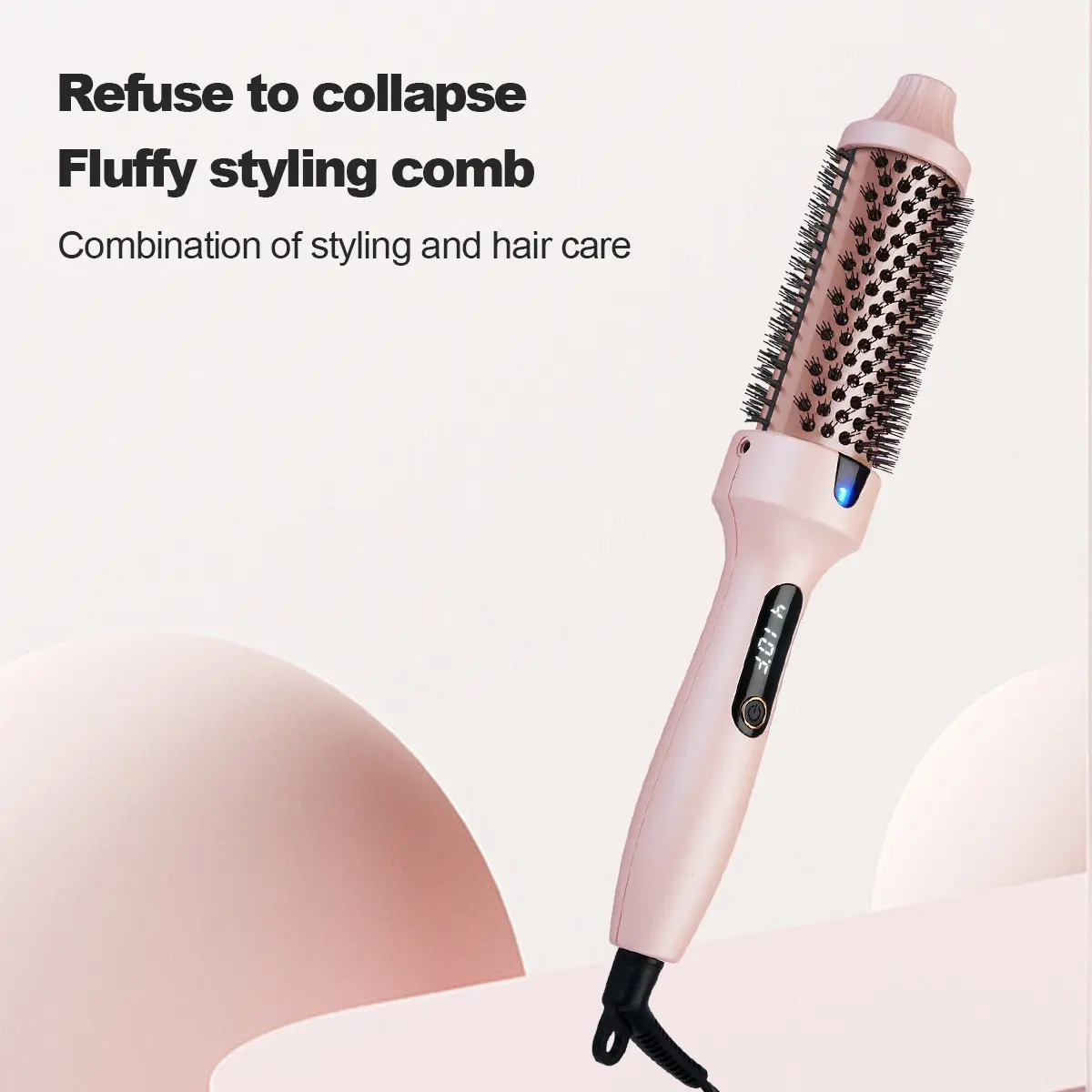 Blowout Boost Ionic Thermal Brush 1 1/2 Inch with LED Display, 300 ℉   -420 ℉     for Different Hair Types, 120-240V Universal Voltage