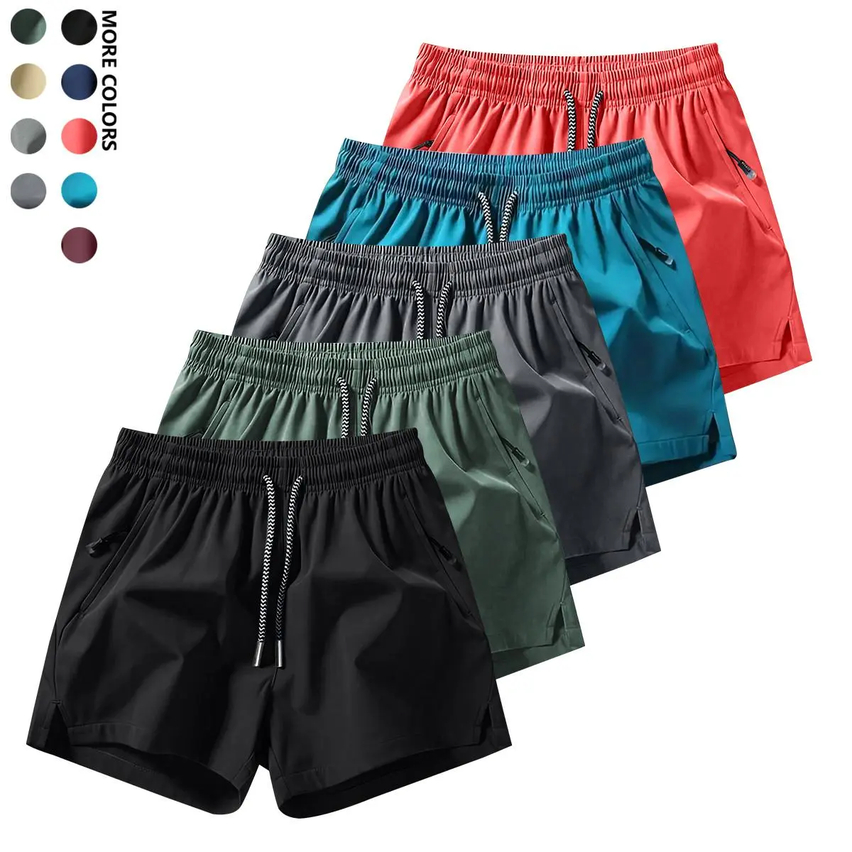 Black + Army Green + Dark Gray + Lake Blue + Water