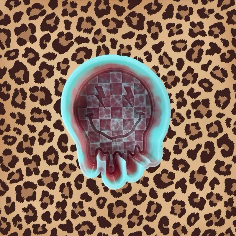Checkered Smiley Freshie Mold