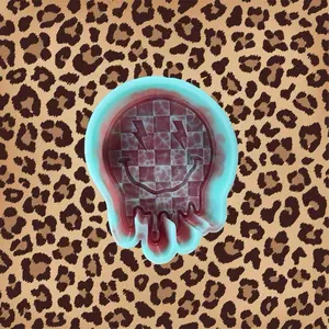 Checkered Smiley Freshie Mold