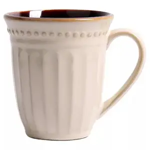 Ceramic mug for juice and milk, suitable for daily use. Retro kiln-baked glaze drinking cup. Personalized large-sized coffee cup