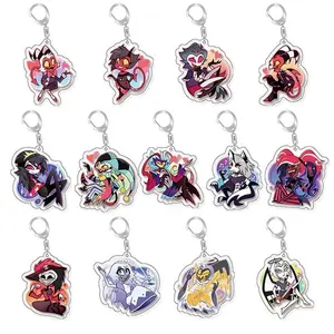 Anime acrylic keychain -Vaggie Alastor Cute Y2K Cartoon Pendant, suitable for bags and keys, perfect gift for fans car key bag