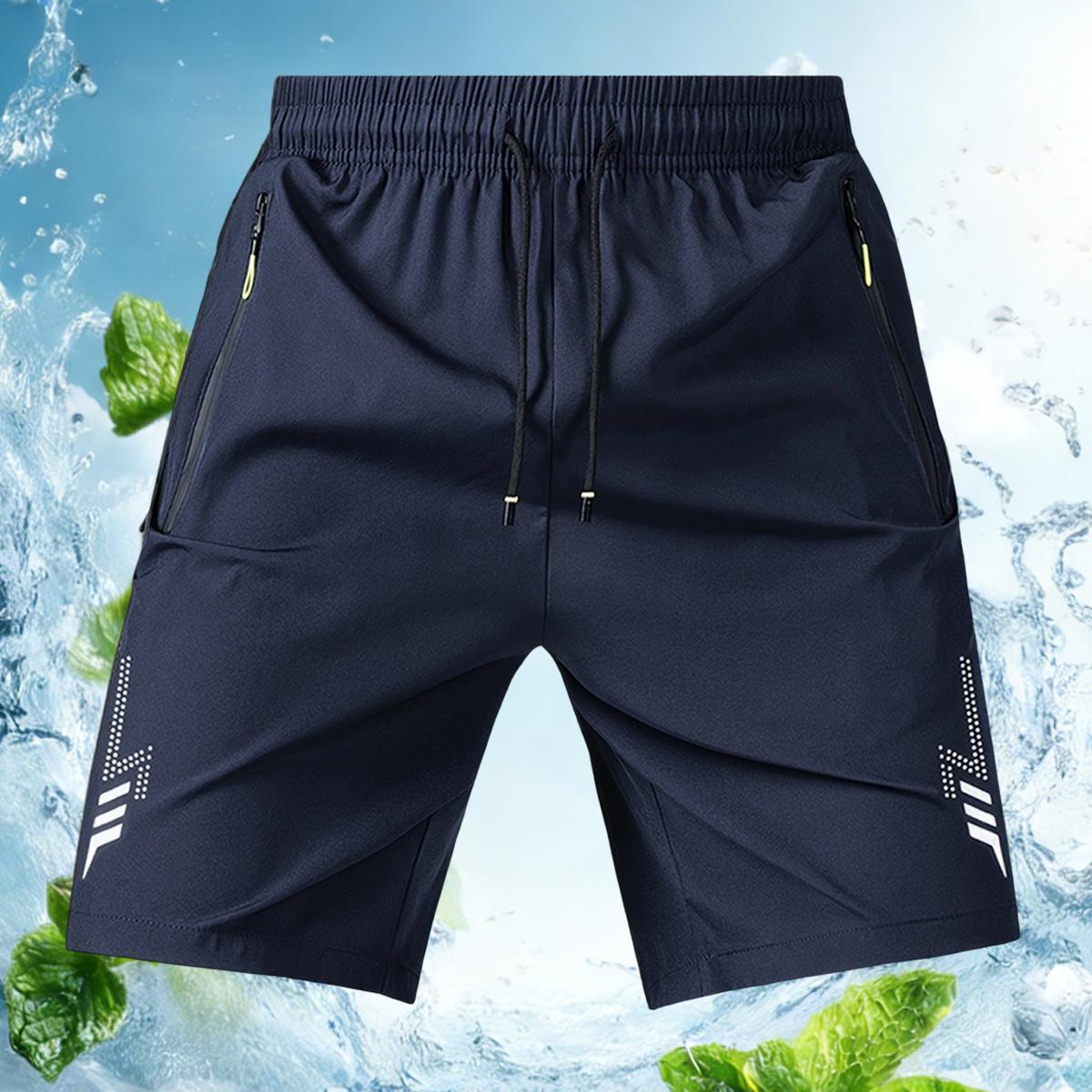 Men's Unisex Fashion Athletic Shorts (Pack of 3) - Reflective Geometric Prints, Drawstring Waistband, Side Zipper Closures, Ideal for Summer Wear, Everyday Exercise, Running, Reflective Prints Men's Unisex Fashion Athletic Shorts (Pack of 3) - Reflective Geometric Prints, Drawstring Waistband, Side Zipper Closures, Ideal for Summer Wear, Everyday Exercise, Running, Reflective Prints