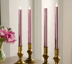 Set of 4_10" Candle Light High Shine Tapers by Valerie