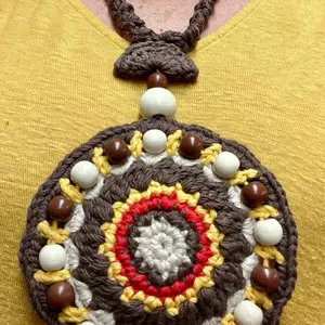 Mándala Hand Crochet Necklace