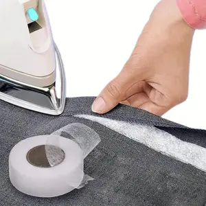 <No Sew> Fusible Bonding Fusing Tape,Double-sided Adhesive Lining,No Sew Fabric Adhesive Tape,2559 Inch, Iron On Hem Tape for Pants & Clothes Repair,Easy Application,Supplies For Clothes, Pants Legs, Short Fabric, Curtain, Jeans, Skirts,