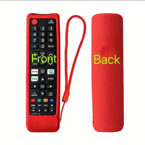 Silicone Protective Dustproof Cover for Smart TV Remote Control, Anti-Fall Removable Washable Design with Lanyard, Compatible with Multiple Models