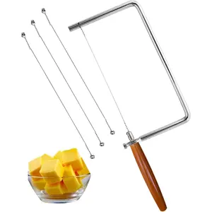 Cheese Slicer Kit Stainless Steel Wire Cheese Cutter Accessories DIY Components for Making Giftable Cheese Cutting Boards, 1 Pack 6in